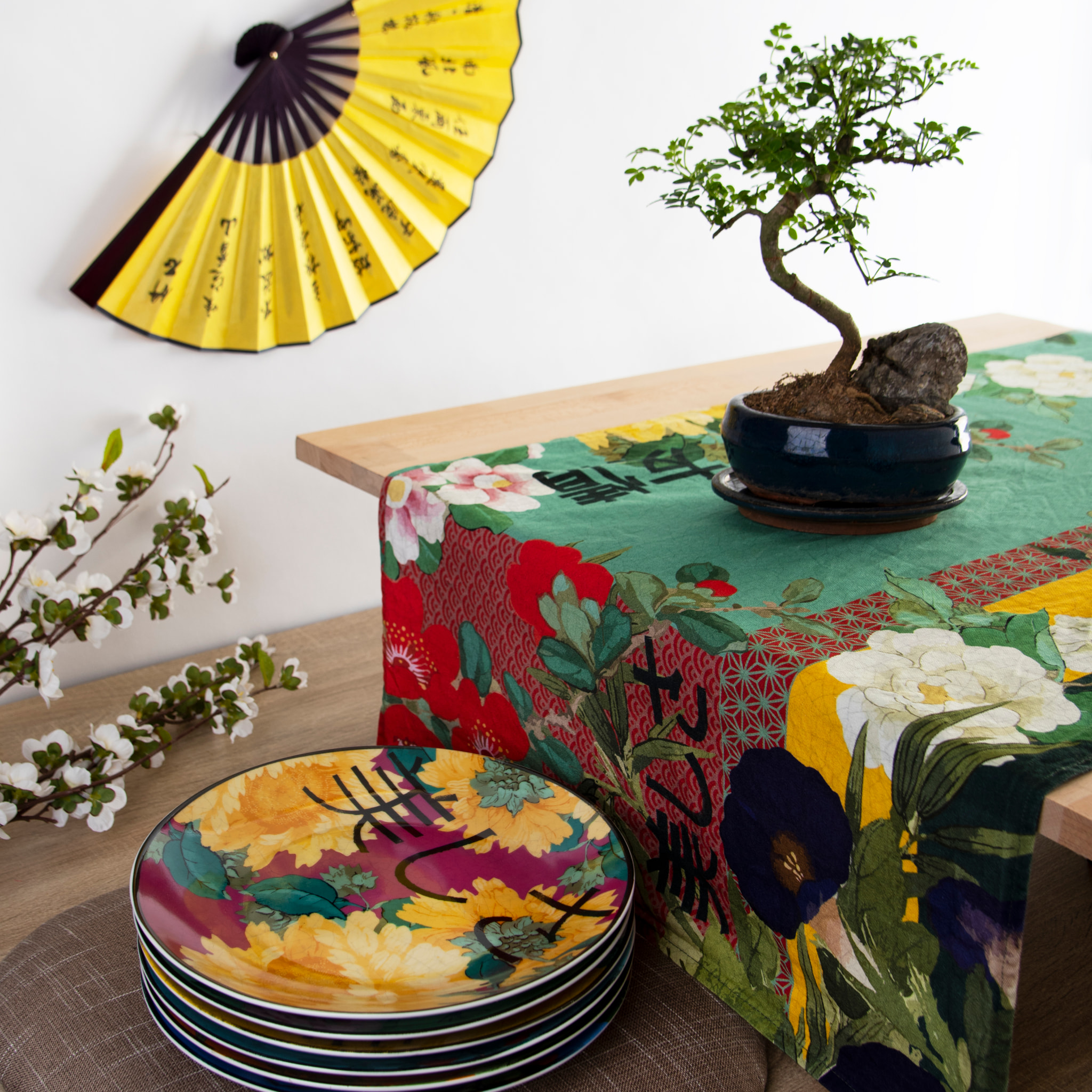 Service de table 18 pièces Excelsa – Furisode, Porcelaine Multicolore