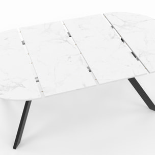 Table à manger extensible Spider 110-200cm effet marbre