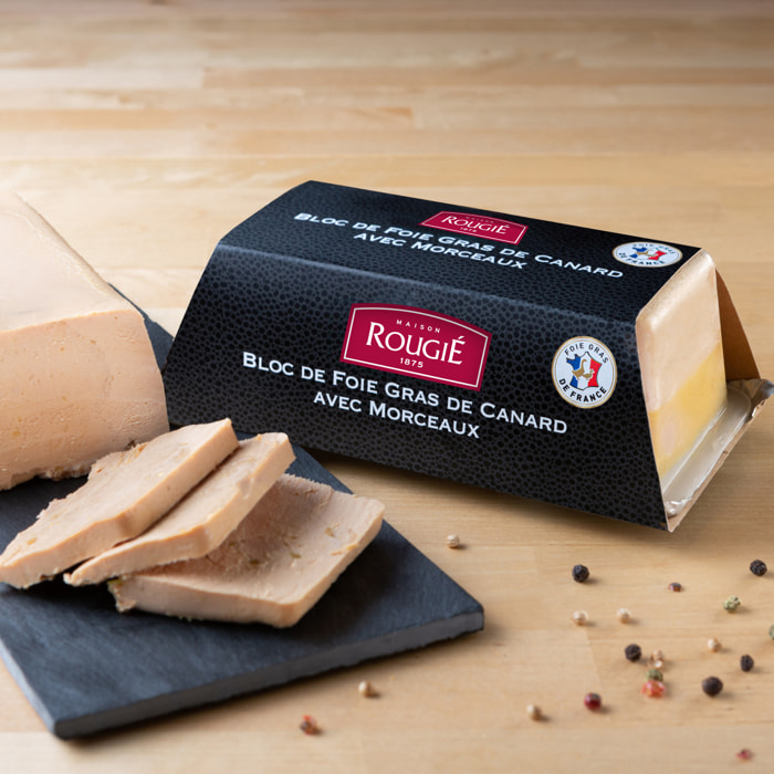 Bloc de Foie Gras de Canard avec morceaux 500g