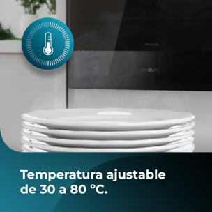 Cecotec Calientaplatos Integrable de 60cm Bolero Hexa WD Glass Black. 470W Poten