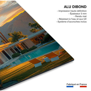 Tableau architecture maison moderne de palm springs  Tableau alu Dibond
