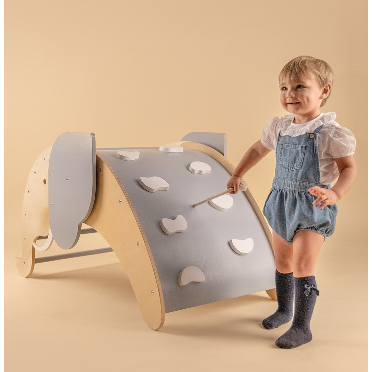 Arco de escalada plegable de madera ELEPHANT PIKLER para niños