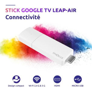 Passerelle multimédia STRONG LEAP-AIR Stick Google TV 4K Chromecast