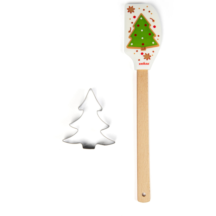 Set Spatola con Tagliabiscotti Excelsa- Wonderful Ginger, Silicone Multicolore