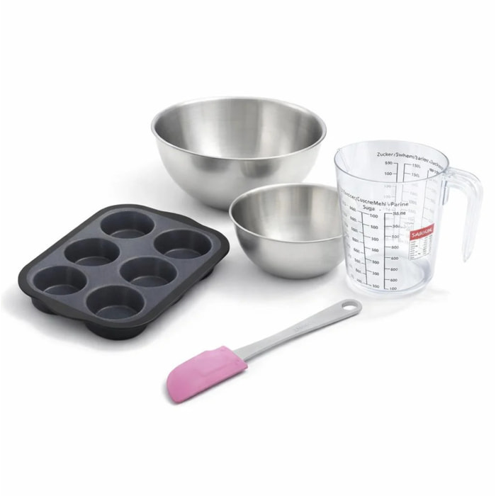 Set de 5 ustensiles de pâtisserie moule à gâteaux bols spatule et verre doseur Silicone fibre de verre Silicone fibre de verre Zenker  Silicone fibre de verre