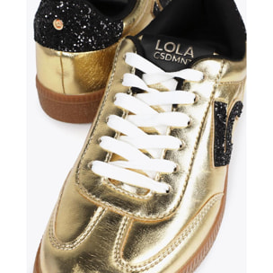 Sneaker Metallica con Effetto Glitter