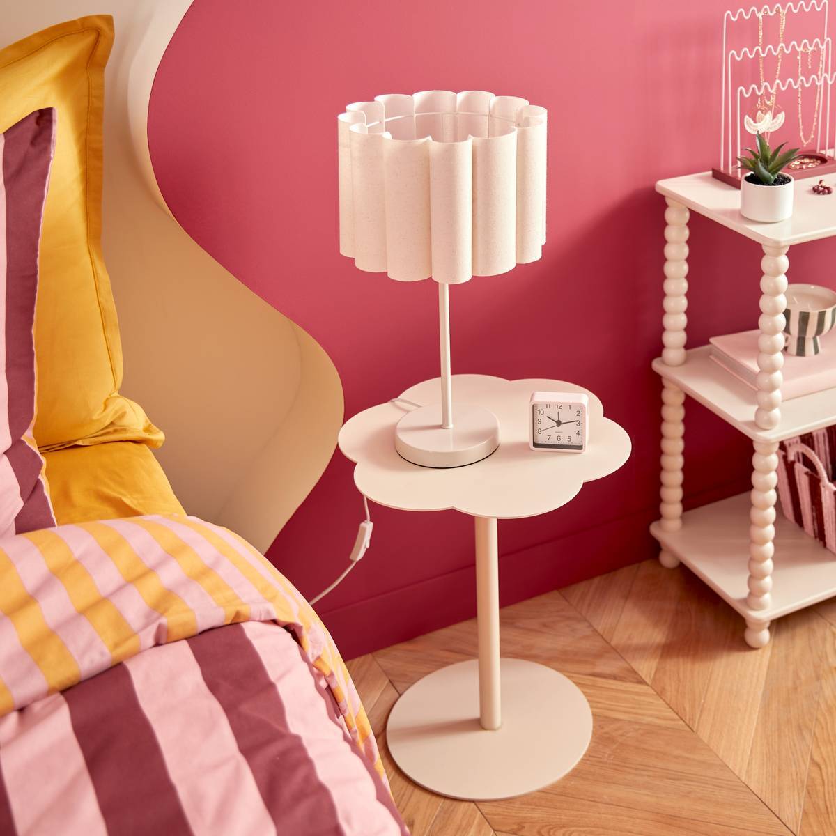 Table d'appoint Fiora ivoire 43x43cm