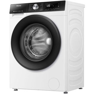 Lave linge séchant hublot HISENSE WD3S8043BW3 - 8/5 kg - 1400 tr/min - Classe D - Moteur Inverter - Connecté - PureJetWash