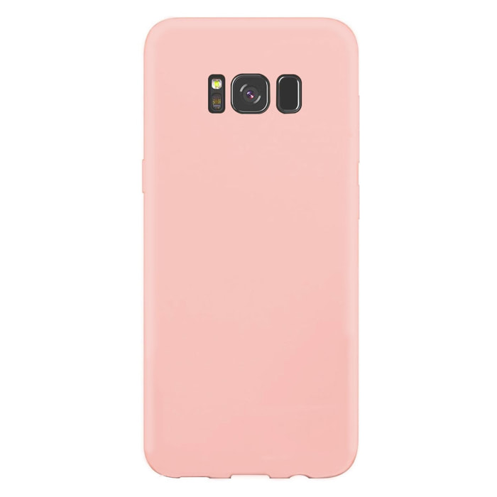 Coque Galaxy S8 Samsung silicone liquide Rose Pale
