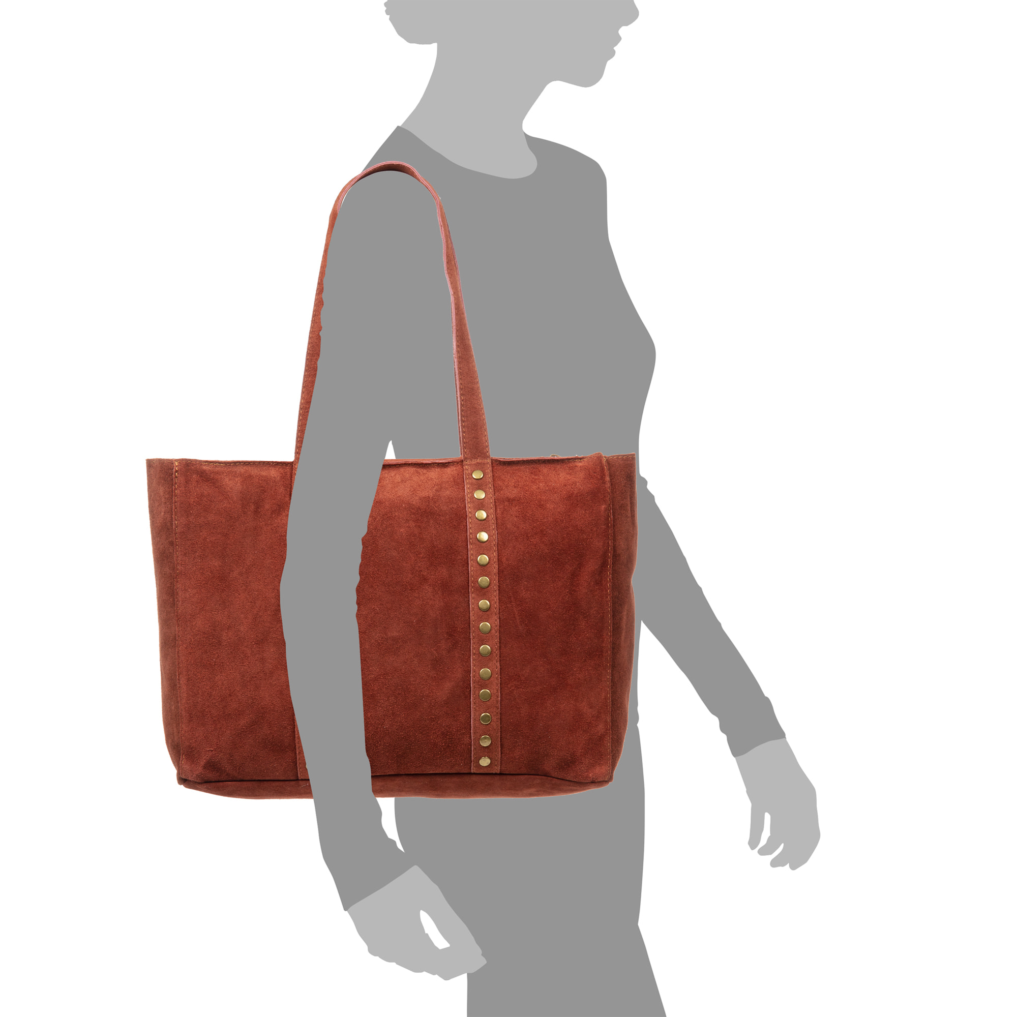 Alonte borsa a spalla donna. Pelle scamosciata autentica.