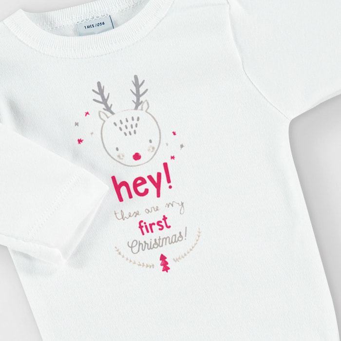 Body bebé navidad frases manga larga