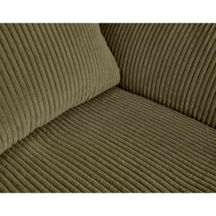 Rune - fauteuil - en velours côtelé - Vert