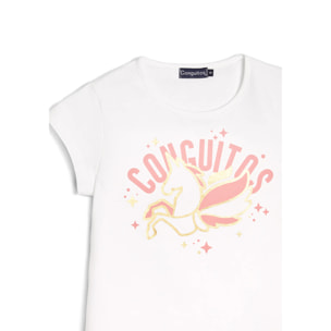 Camiseta de Niña Unicornio Blanco