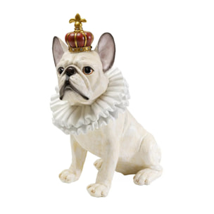 Déco bouledogue blanc roi Kare Design
