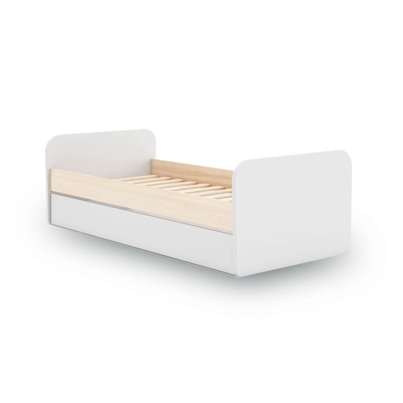 Cama doble juvenil Misty Breeze Blanco - Oak Soft