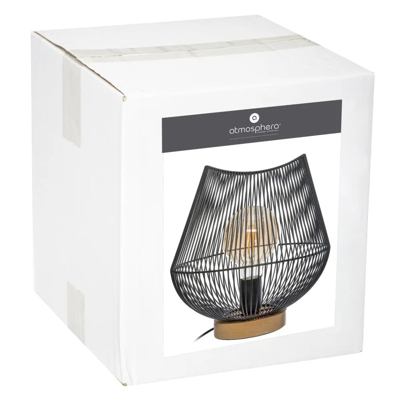 Lampe filaire "Jena" métal noir H28cm
