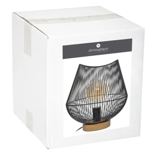 Lampe filaire "Jena" métal noir H28cm