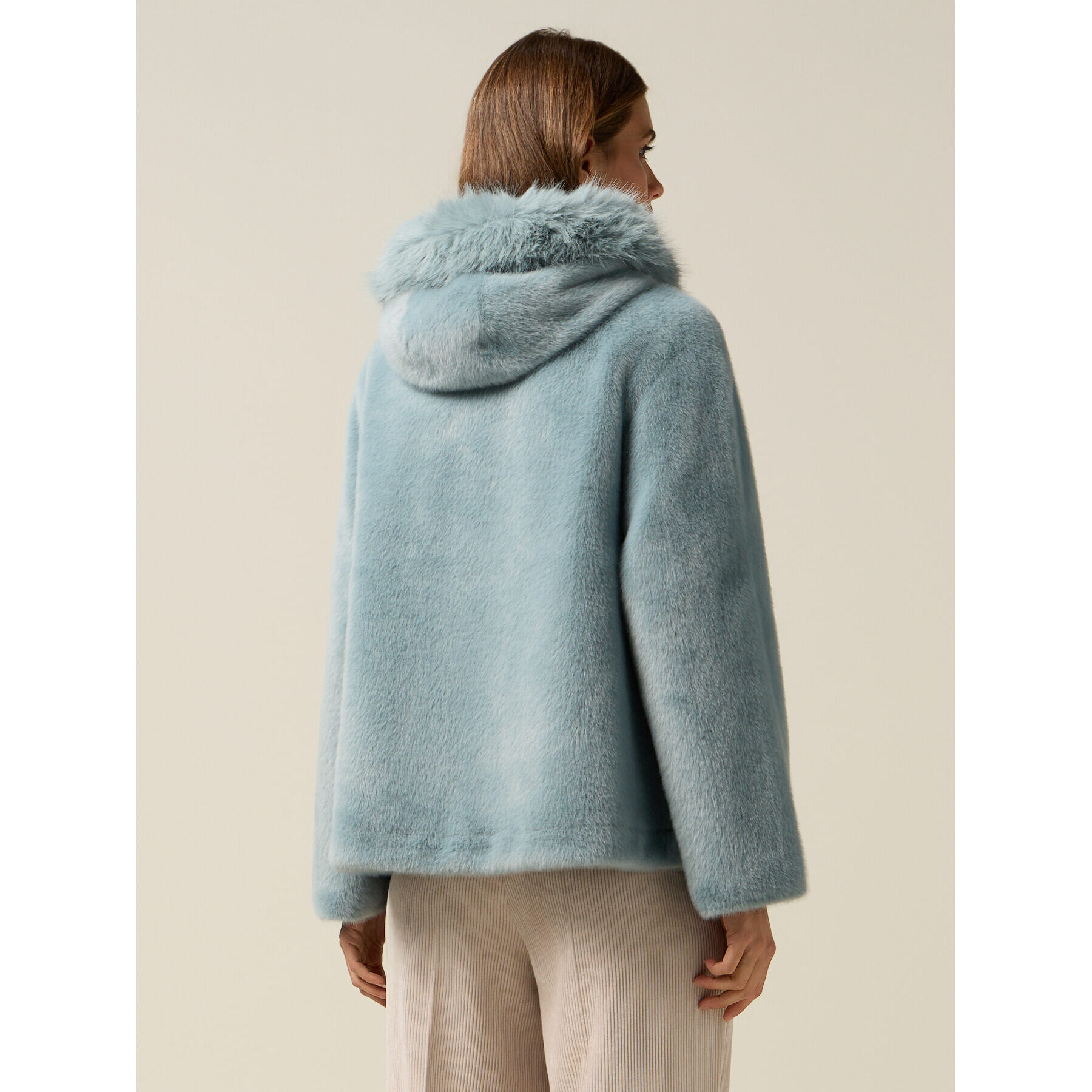 Oltre - Parka corto con capucha - Light - blue