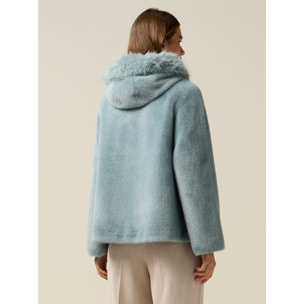 Oltre - Parka corto con capucha - Light - blue