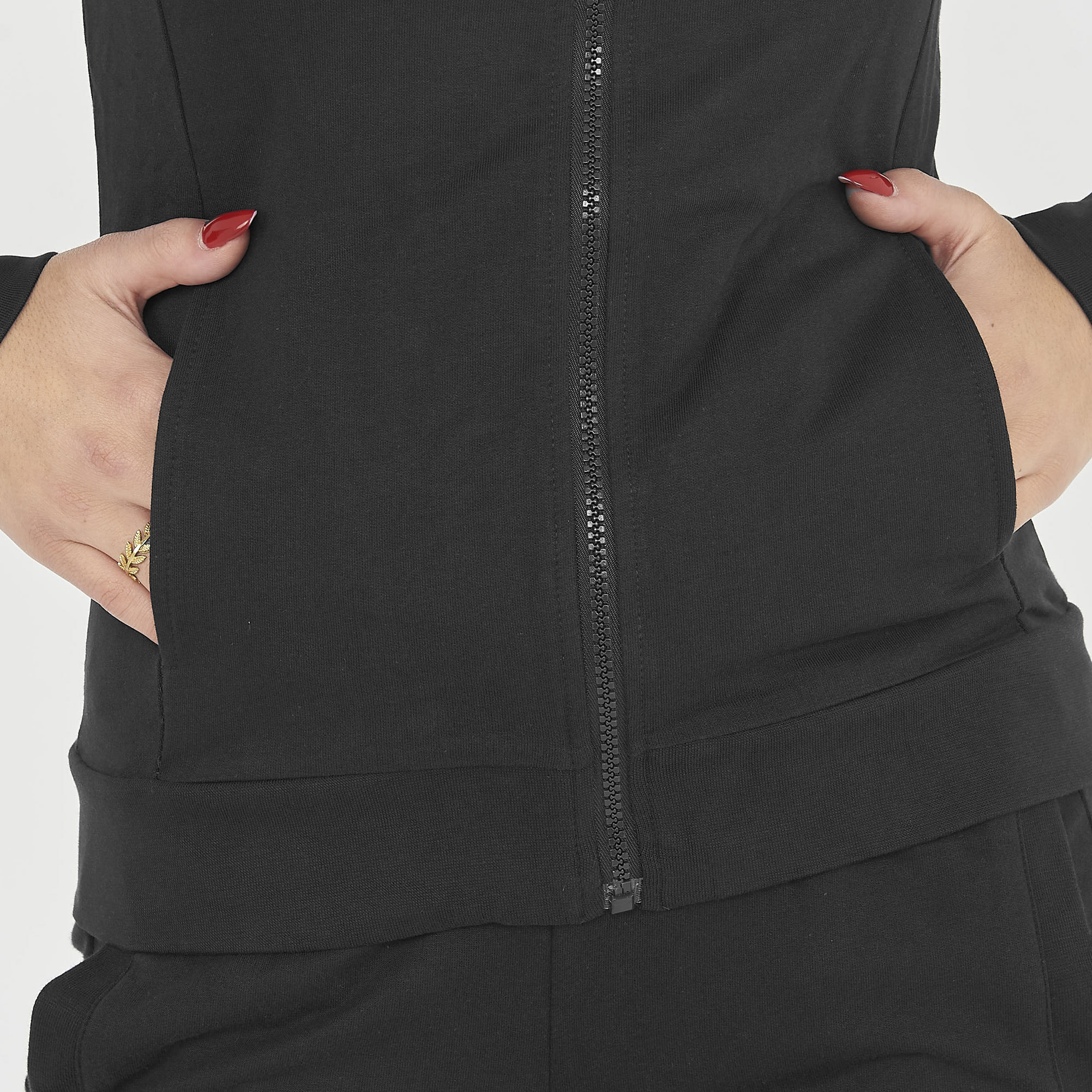 Felpa sportiva con zip DAIR nera