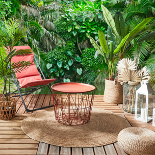 Table Filaire Metal Terracotta Diametre 50cm