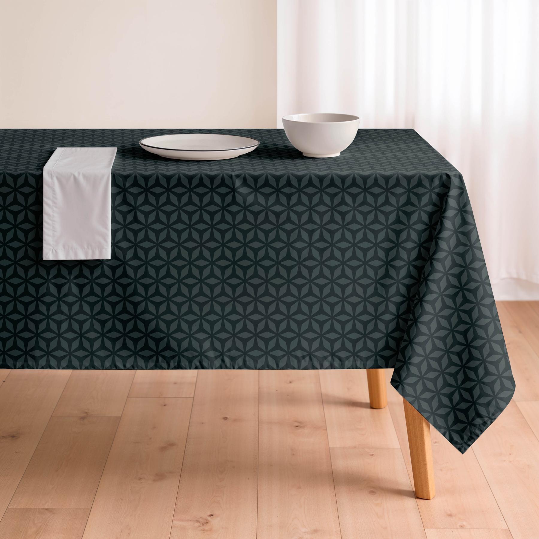Nappe anti-taches TRAMUNTANA PÉTROLE - en 100 % coton