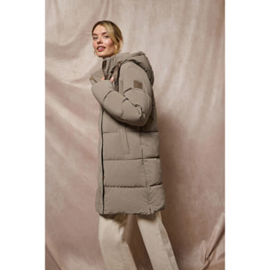 Abrigo Roma color taupe de capucha extraíble y detalles Polo Club