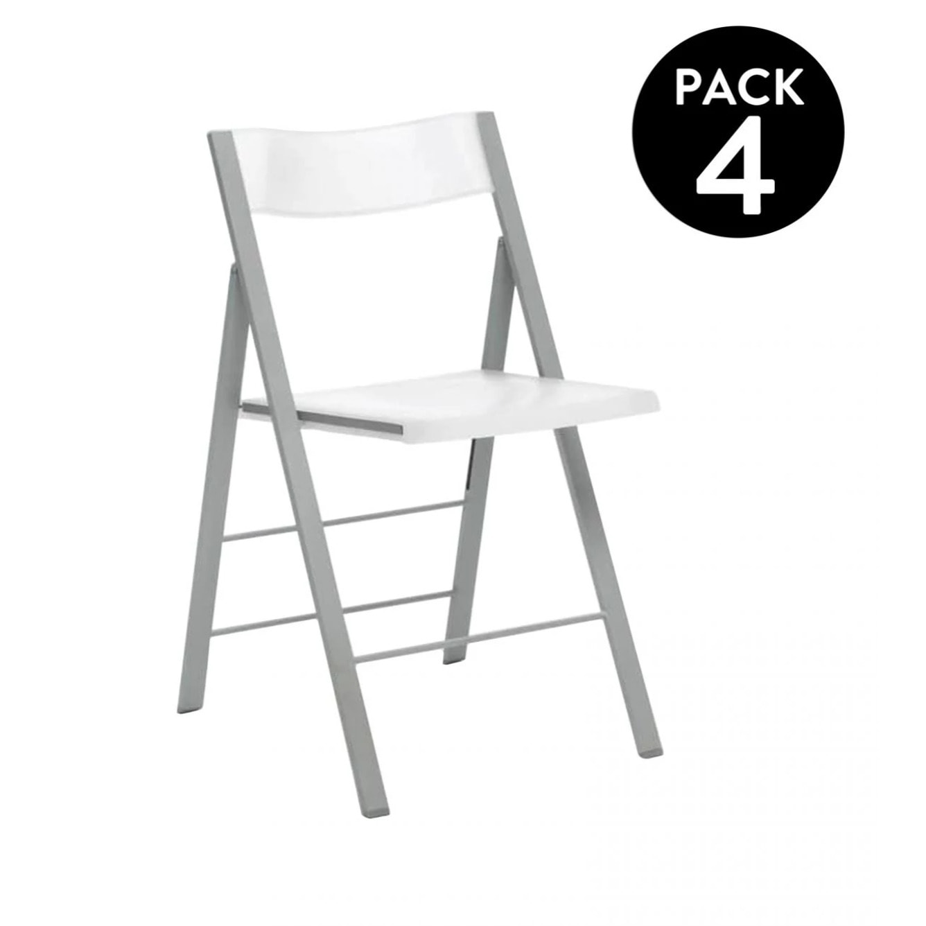 Pack 4 sillas plegables Pisa Blanco