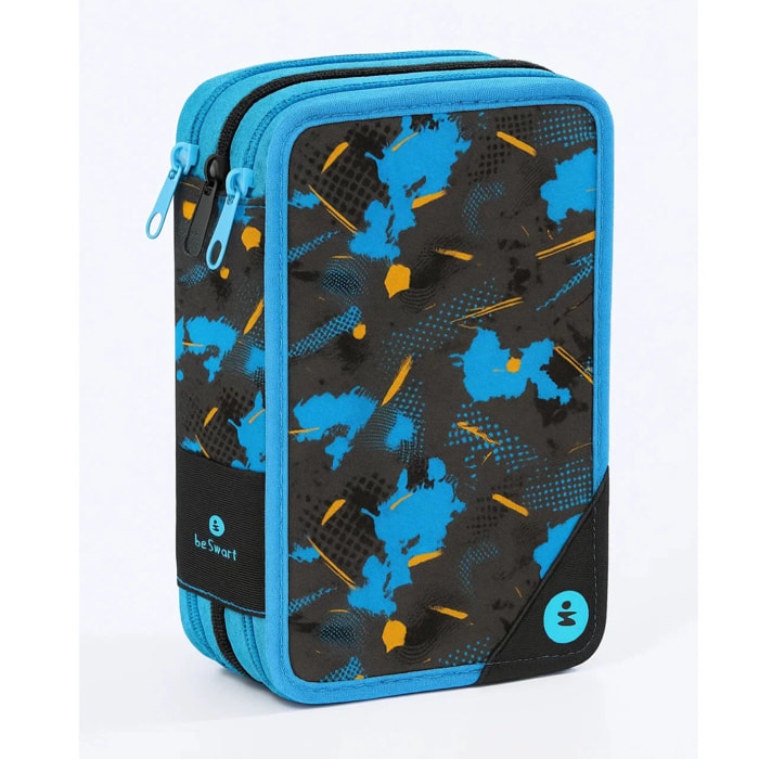 beSmart - ASTUCCIO TRIPLO 18+18 GIOTTO ABSTRACT BLU