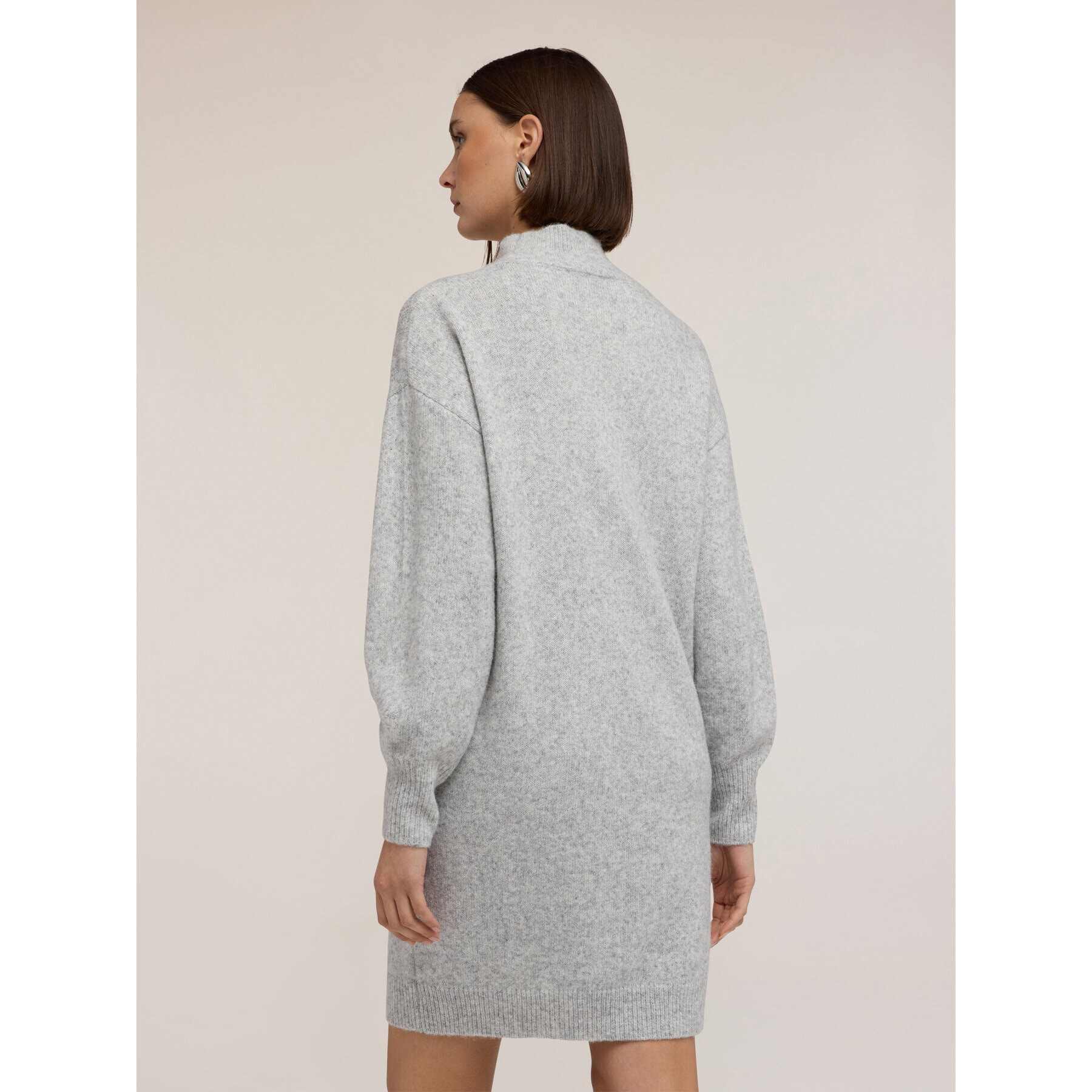 Motivi - Vestito regular in maglia con strass - Grigio