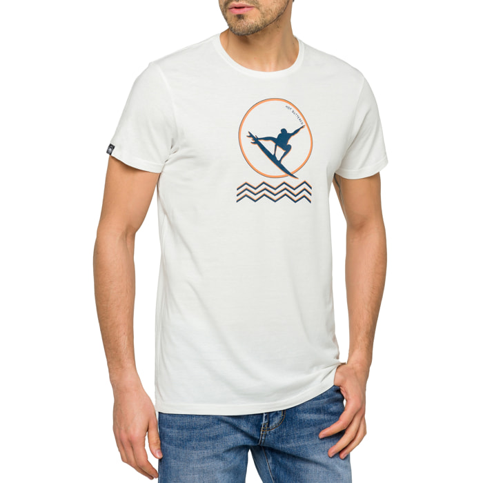 T-shirt in cotone 150 gr Hot Buttered Groove Bianco.