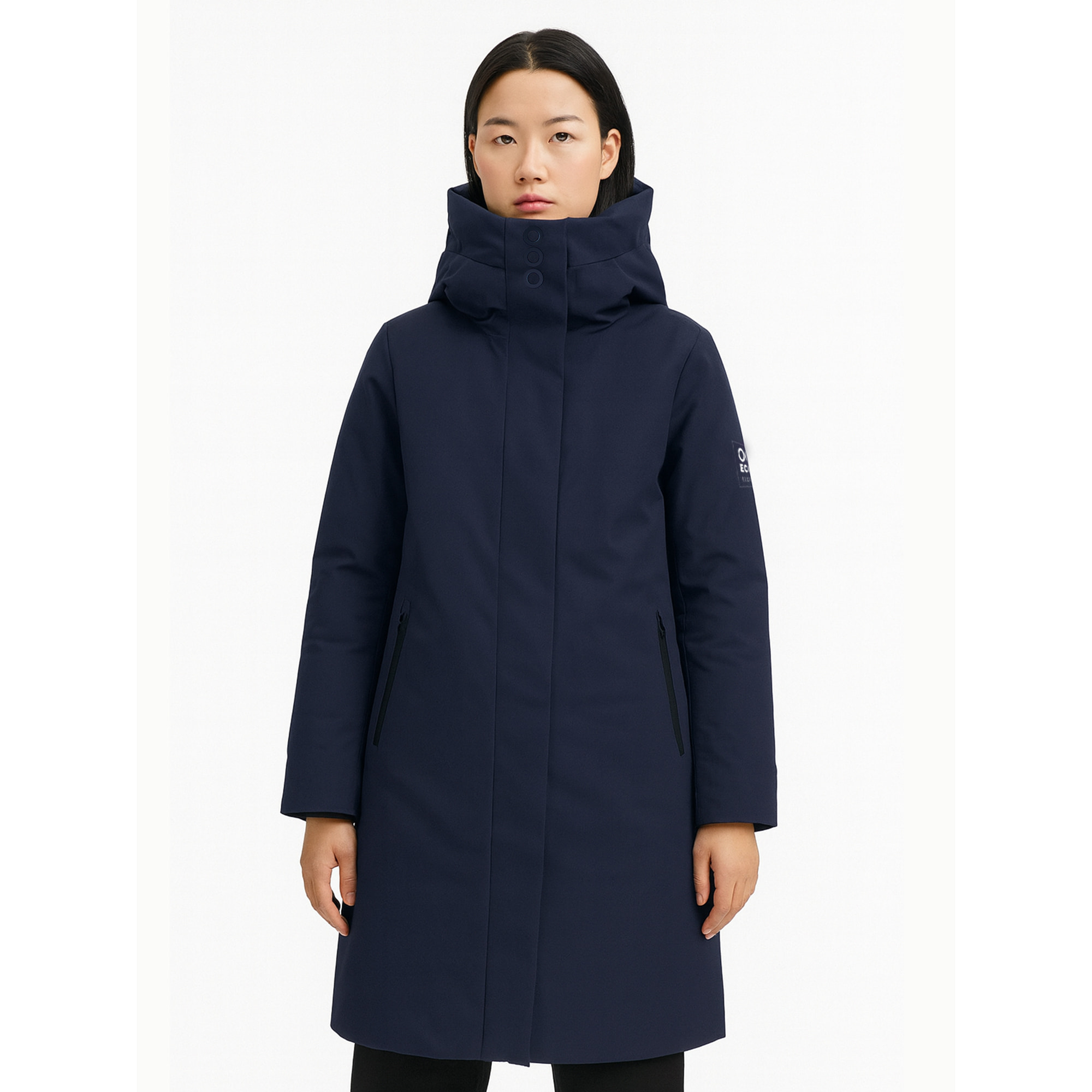 Abrigo para mujer ECOON Bayona Long jacket - Azul Marino