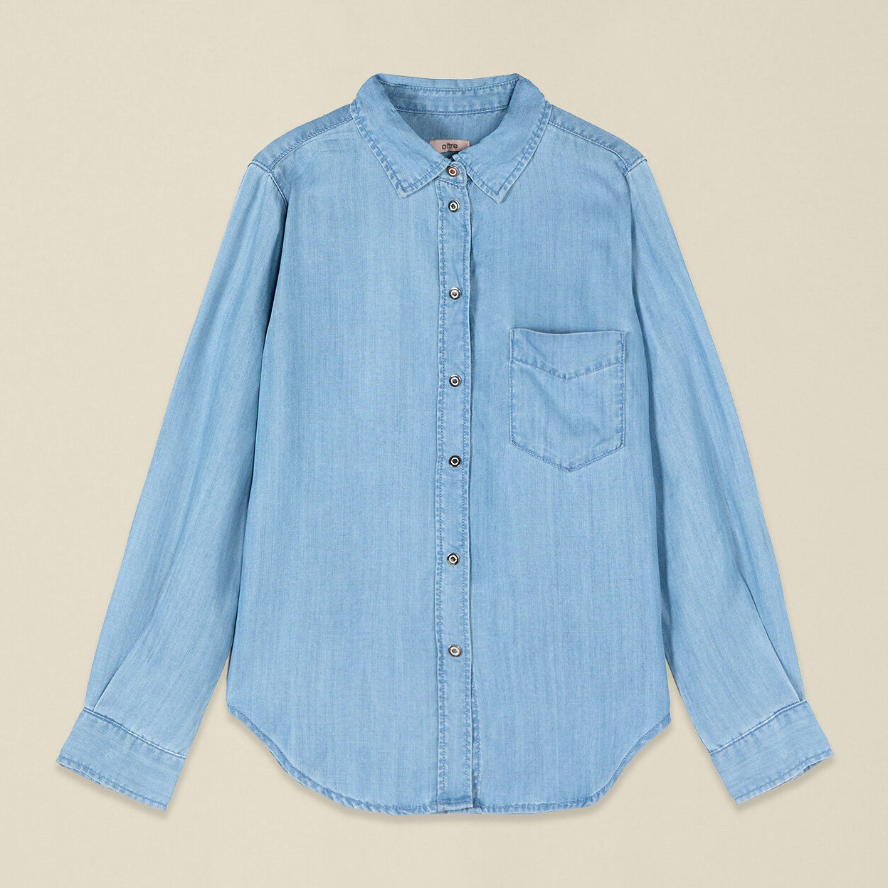 Oltre - Camisa de tencel - Light - blue