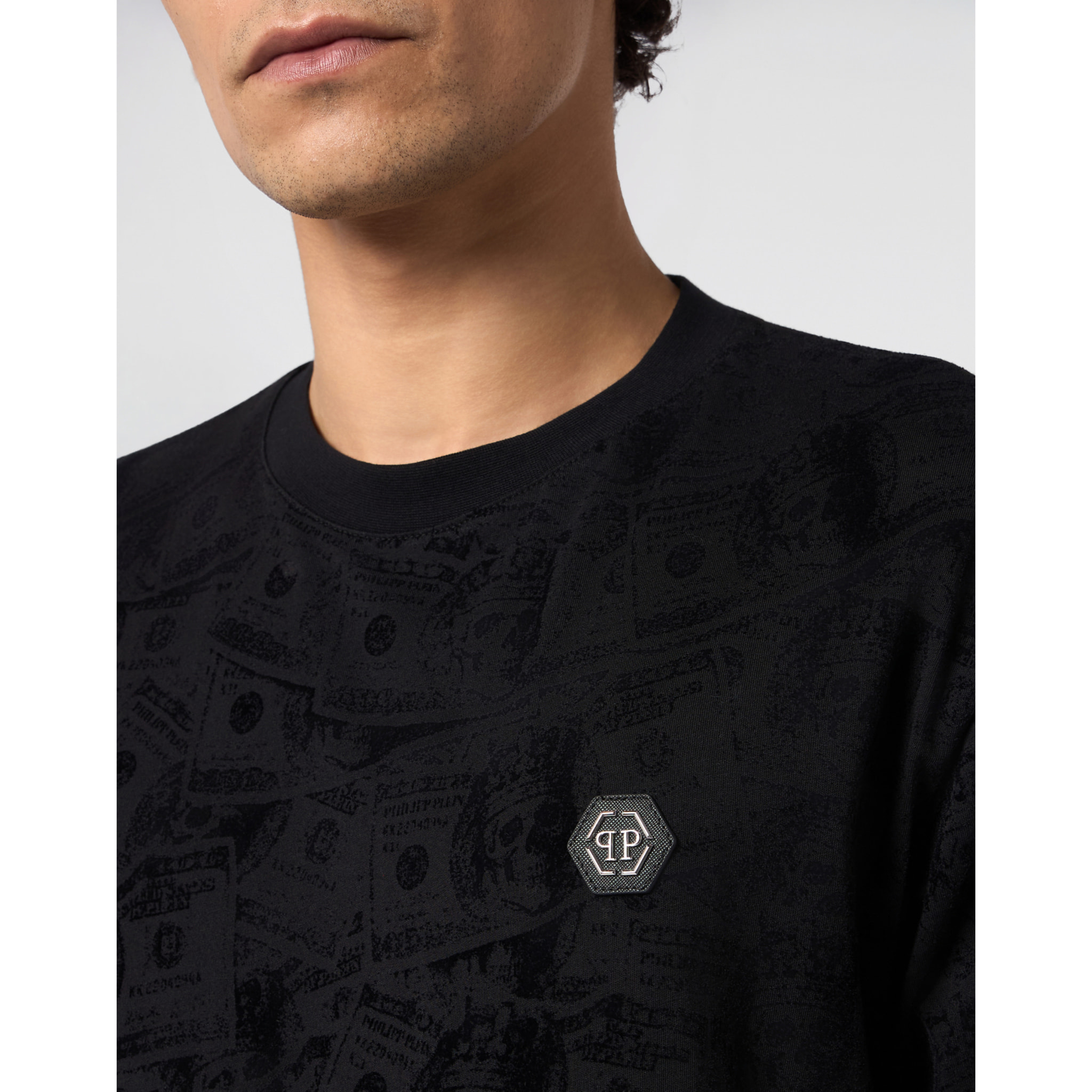 PHILIPP PLEIN Camiseta de cuello redondo y manga corta