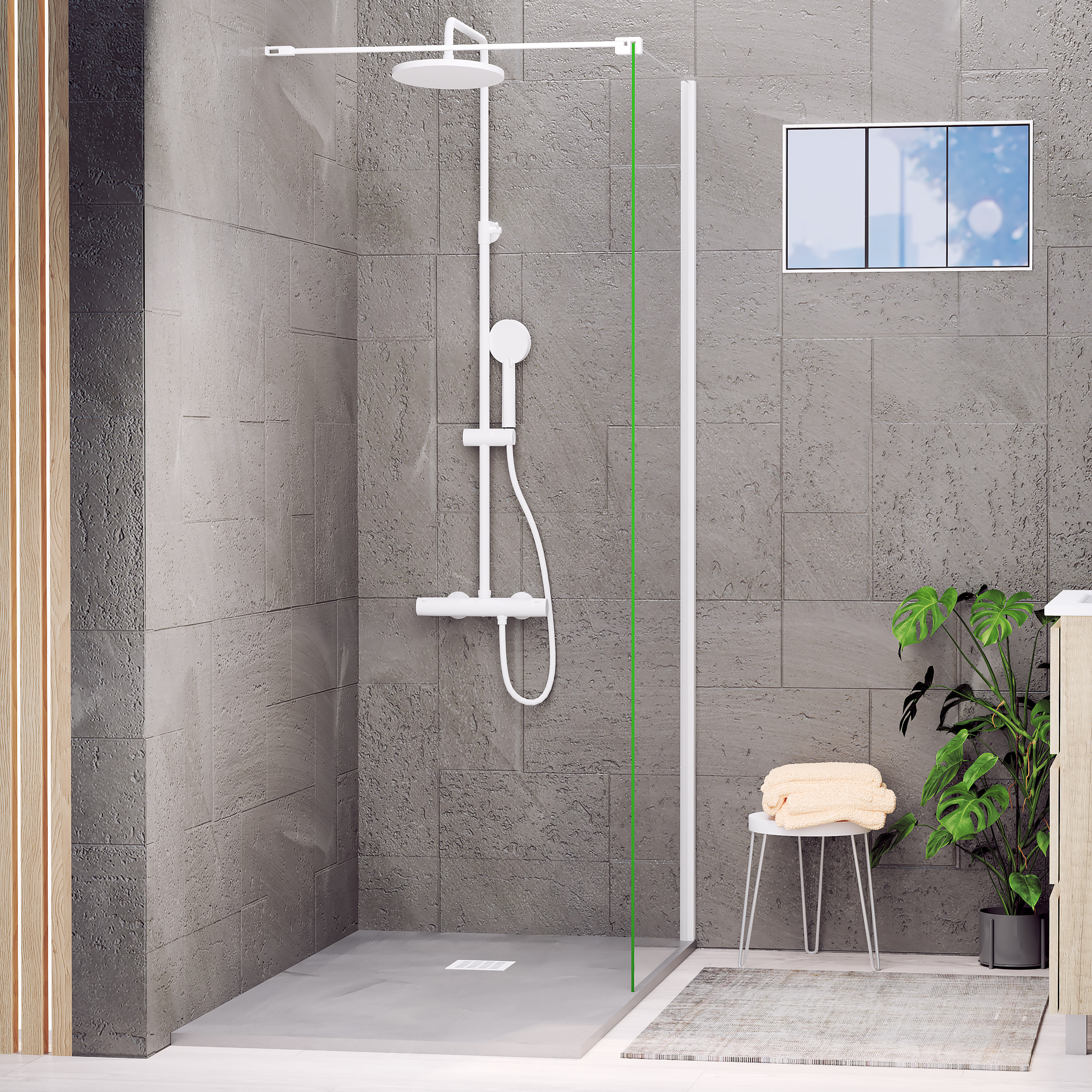 Paroi de douche Royal Blanc 80cm