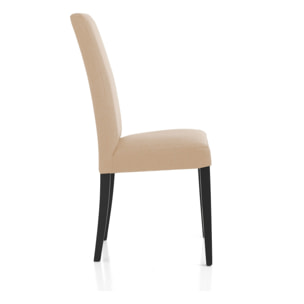 Tomasucci Ensemble de 2 chaises LELLA en tissu beige