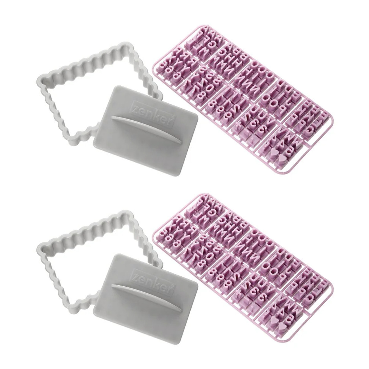 Lot de 2 tampons alphabet pour biscuit Zenker Smart Pastry