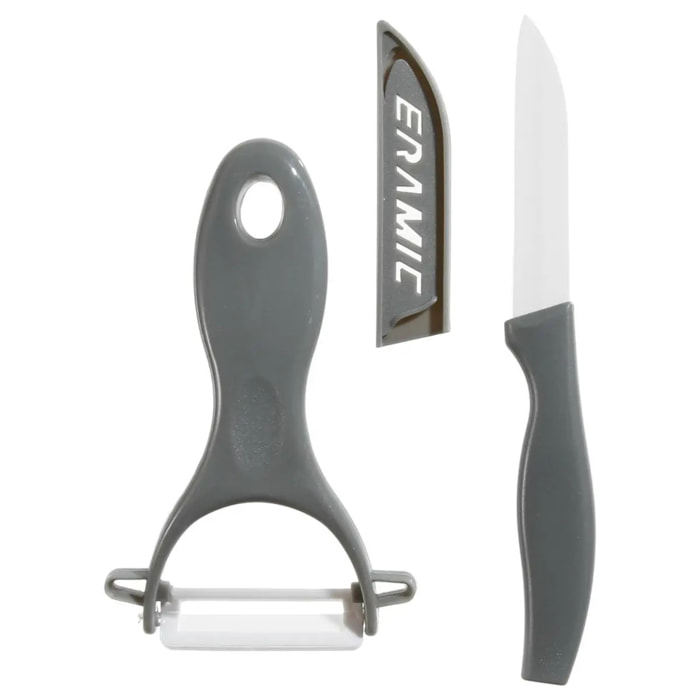 Couteau et éplucheur "Zirco" céramique