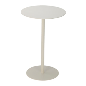 Mesa auxiliar redonda de hierro blanco diseño versátil y ligero para decorar tu hogar 35x35x53cm