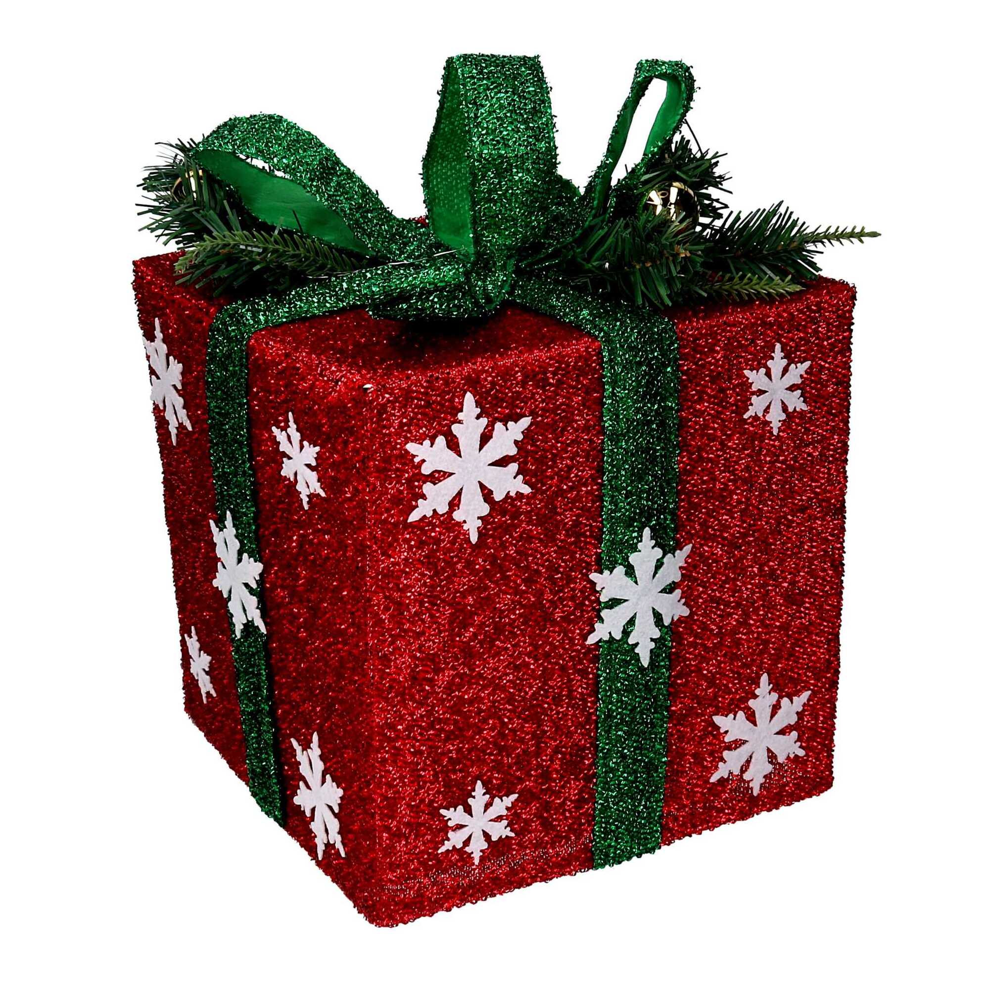 Set di 3 pacchi regalo verde e rosso