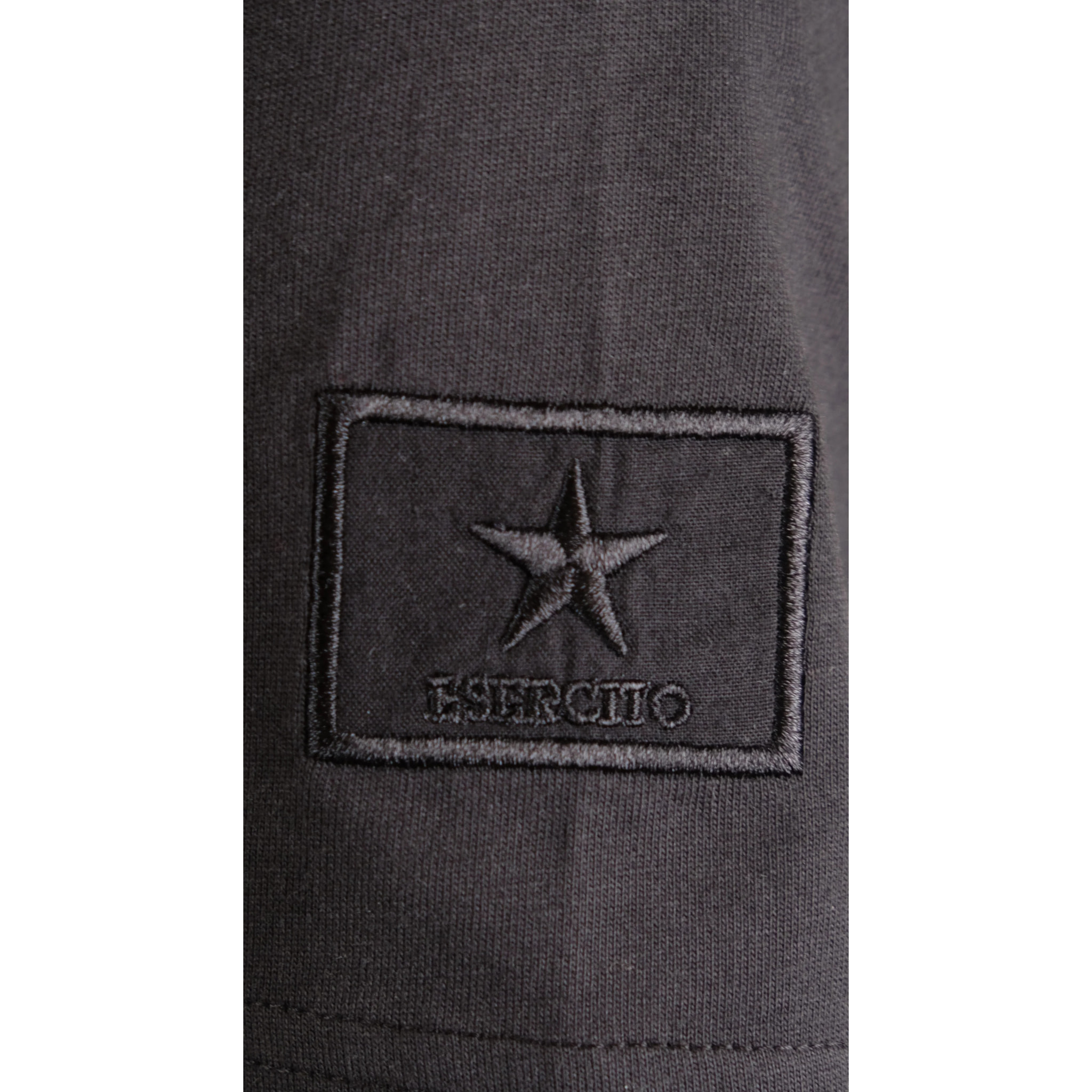 T-shirt Esercito nera in cotone uomo