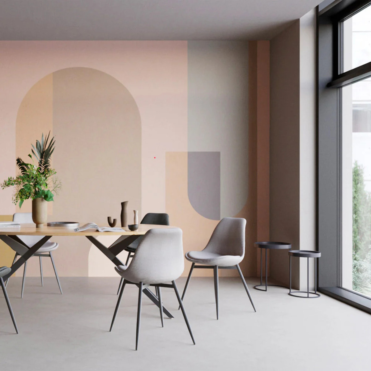 Table d'appoint en métal noir (lot de 2) - Swan