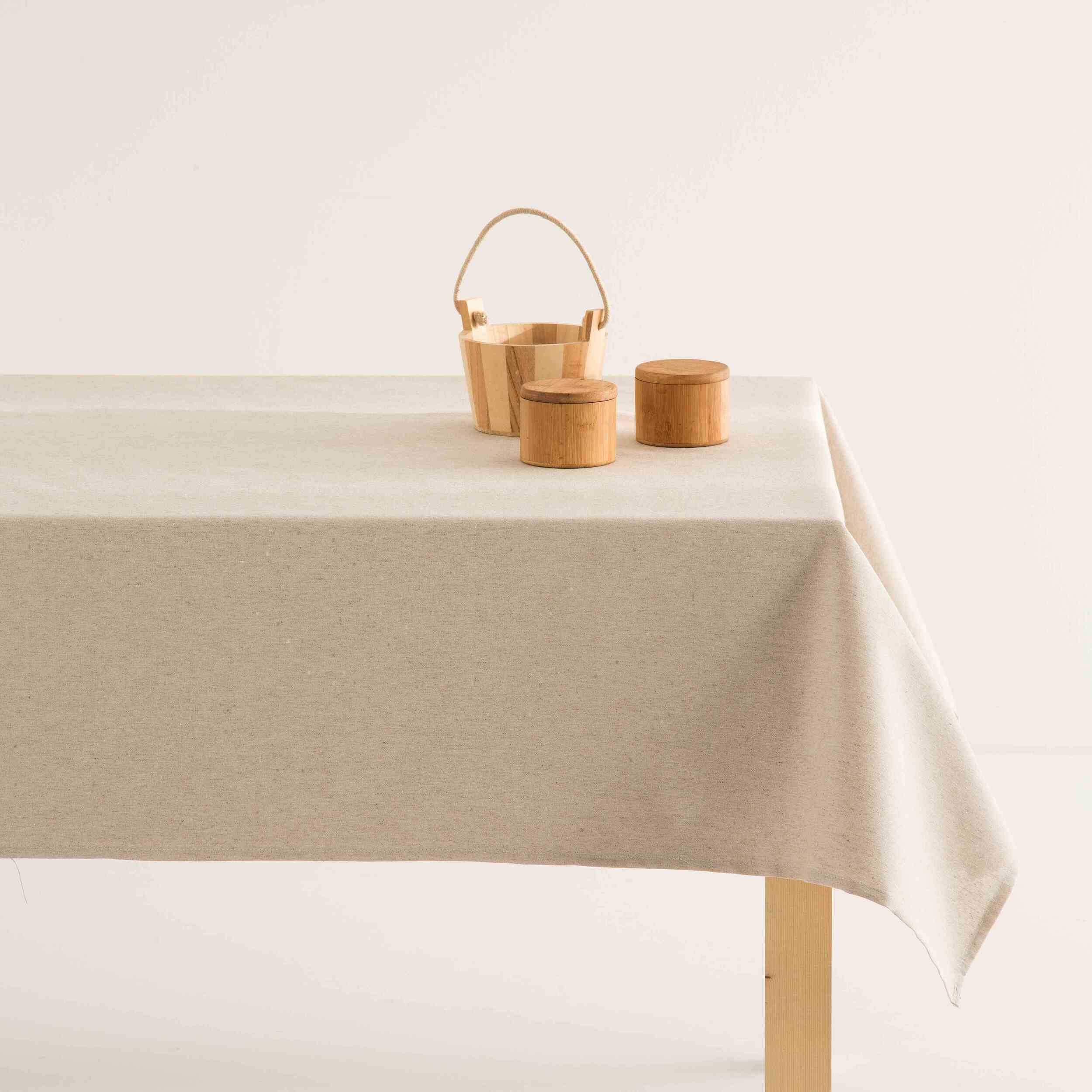 Mantel antimanchas 100% algodón Basic Lino