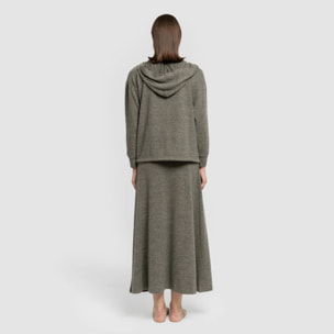 Falda midi evasé new punto extra suave