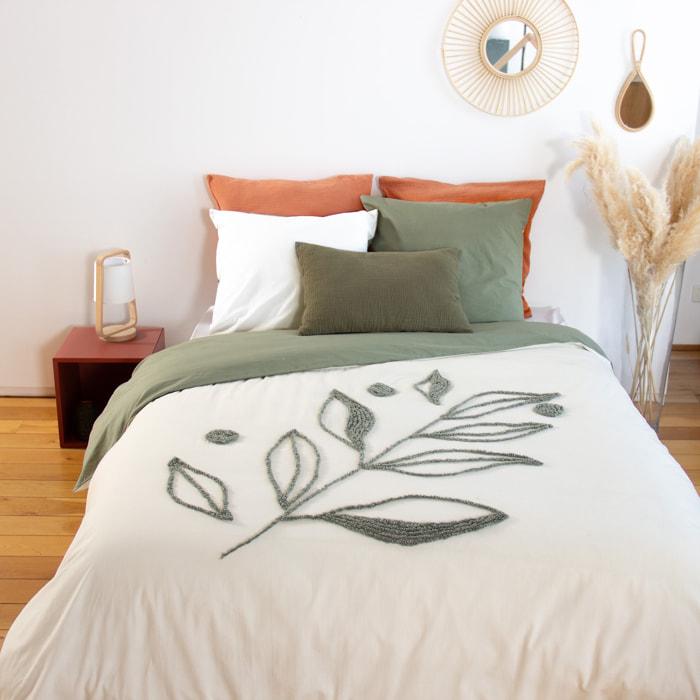 Parure De Couette 3pcs Better Coton Lave Bci Herbier