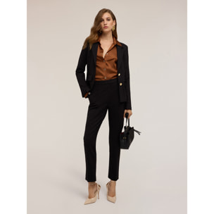 Motivi - Blazer sin forro en punto de Milán - Negro