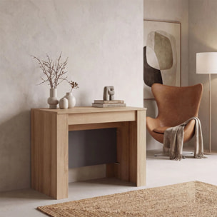 Mesa consola extensible en roble canadian y gris grafito 50-235x90 cm Denis Roble Canadian - Gris Grafito