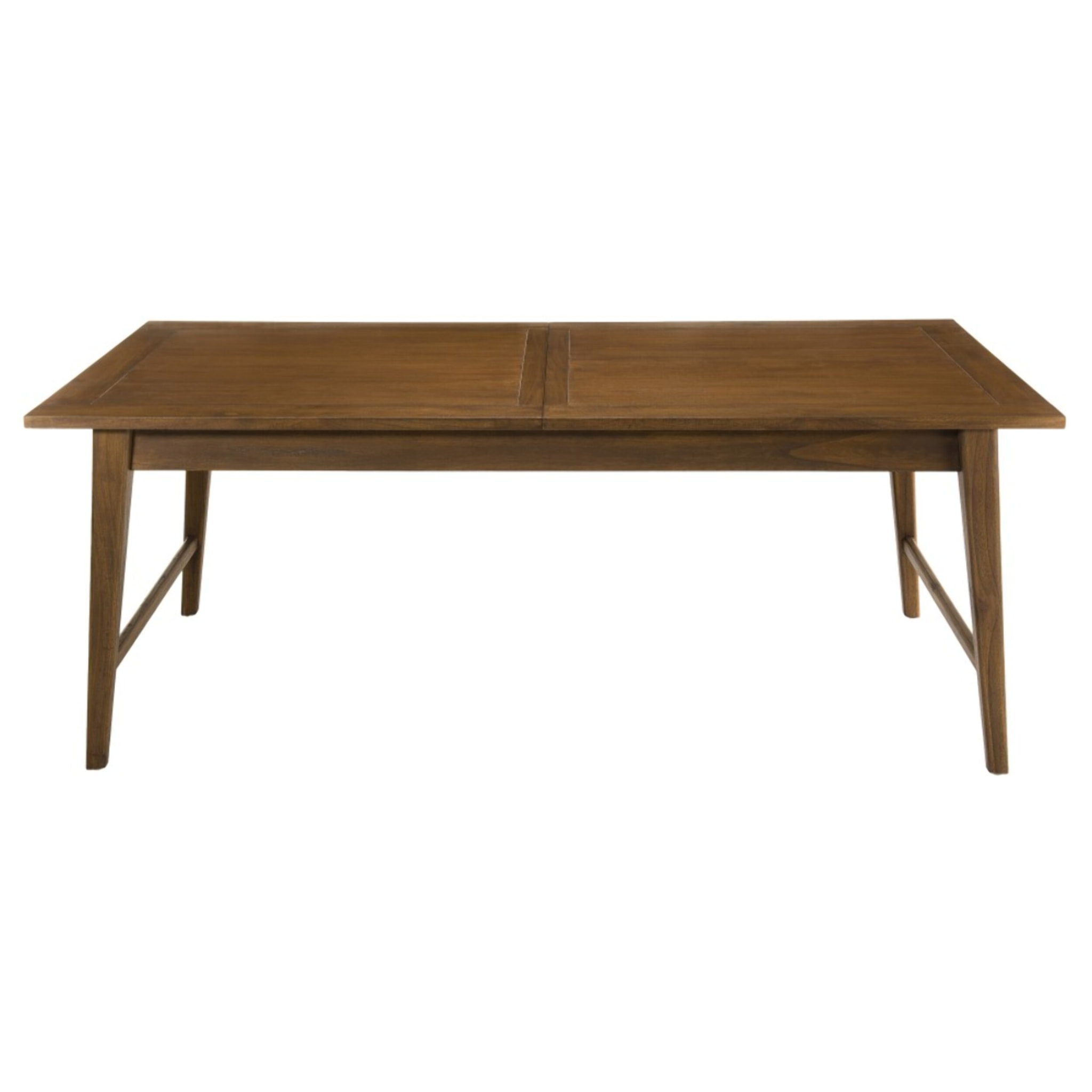 LARA - Table à manger rectangulaire extensible marron 200/240cm bois Mindi