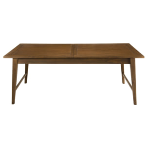 LARA - Table à manger rectangulaire extensible marron 200/240cm bois Mindi