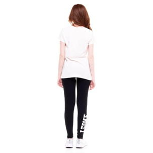 T-shirt da donna maniche corte logo grande Welcome Back